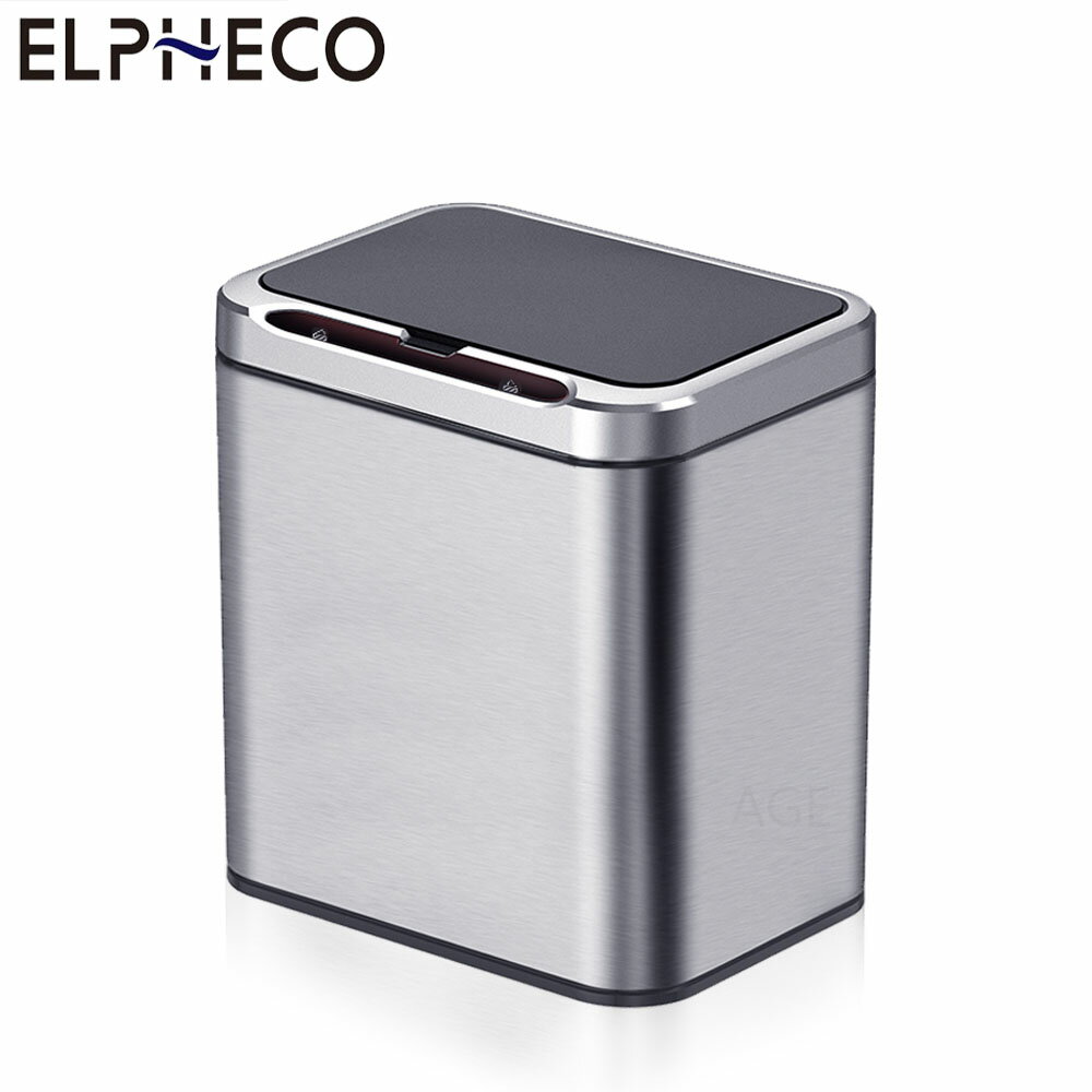 【現貨熱賣+原廠公司貨】美國ELPHECO ELPH9610 不鏽鋼臭氧自動除臭感應垃圾桶 13L