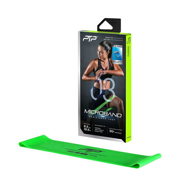 PTP MicroBand L3 8.3公斤 [PP-MICR03] 迷你環狀 彈力帶 瑜珈 重量 拉筋 訓練 翠綠