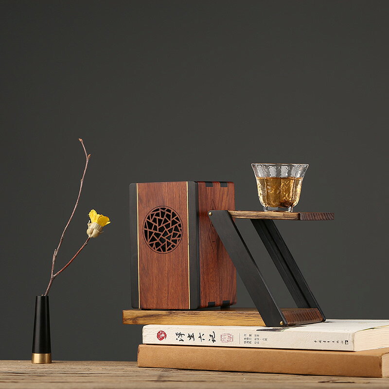 紅木質音響式音樂香爐 古典香道插花創意擺件 室內家用香薰茶道