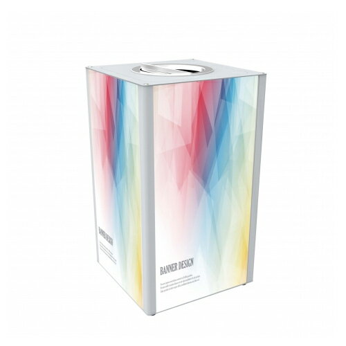 組合式廣告垃圾桶 56L 銀色款 / 台 ATB-74CS