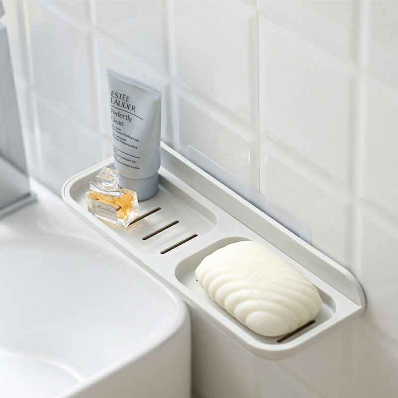 浴室免打孔肥皂盒無痕吸盤壁掛式香皂盒創意瀝水衛生間香罩盒皂托