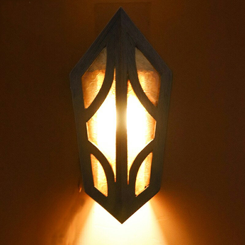泰國進口燈具過道壁燈仿古臥室燈客廳實木雕花玻璃燈中式床頭燈