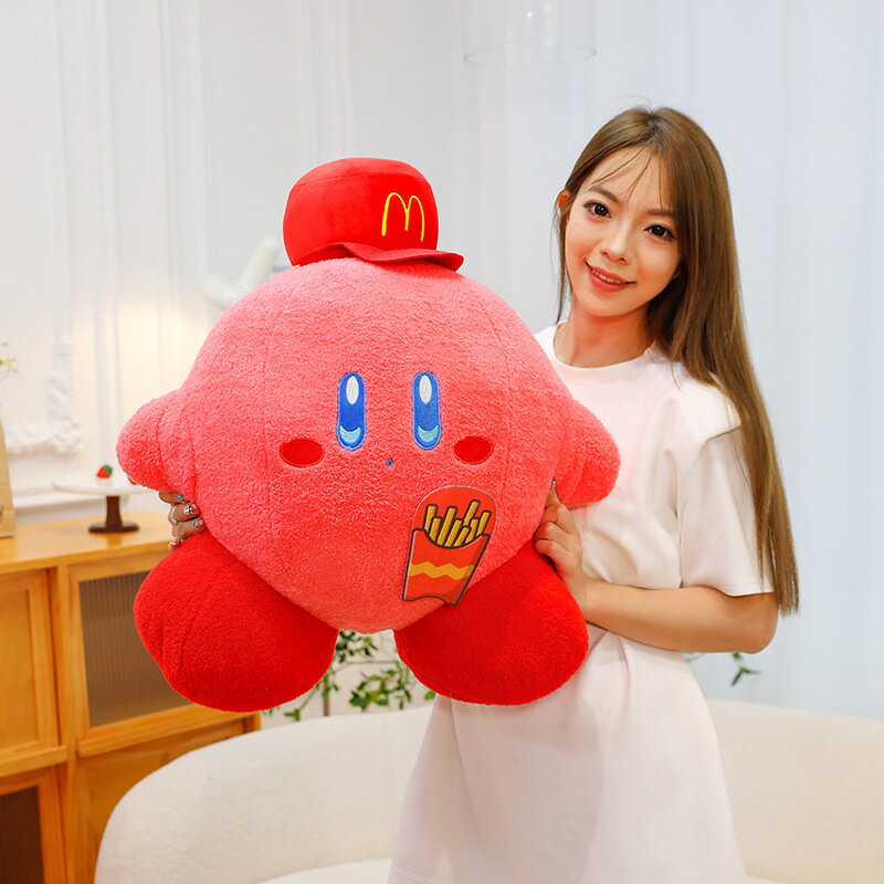 抖音熱銷款推薦Kirby星之卡筆毛絨創意漢堡卡比公仔抓機娃娃
