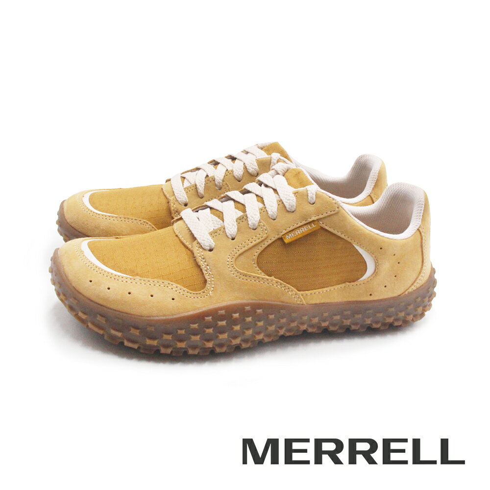 MERRELL(男)Wrapt Sneaker日系麂皮休閒鞋 男鞋-麥黃色