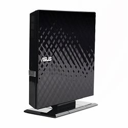 ASUS SDRW-08D2S-U 光碟機 (黑/白 兩色) 菱格紋外觀並完美搭配鑽石切割酷感美學!