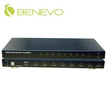 <br/><br/>  BENEVO UltraVideo 8埠HDMI數位影音分配器，支援3D ( BHS108 )<br/><br/>