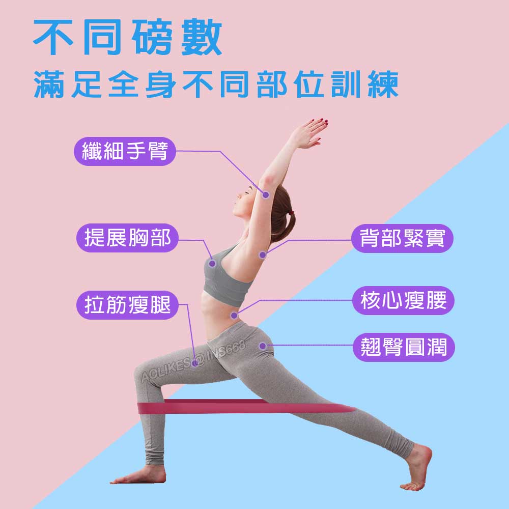 迷你環狀阻力帶 彈力帶 瑜珈拉力帶 健身阻力圈 彈力圈 翹臀圈 虐臀圈 拉力圈 健身帶 伸展塑身提臀健胸 INS668 2