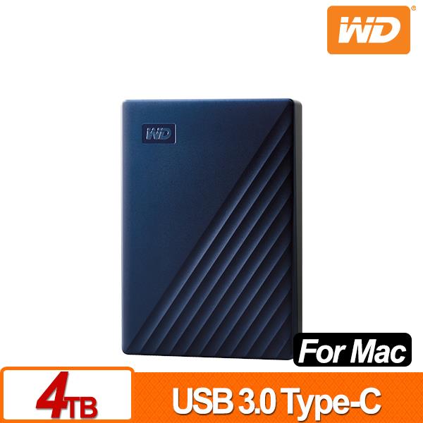 WD My Passport for Mac 4TB 2.5吋USB-C行動硬碟 WDBA2F0040BBL
