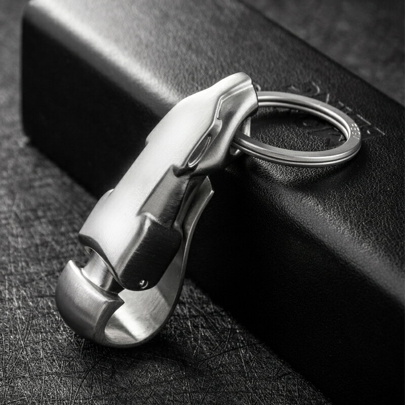 豹頭不銹鋼男士腰掛鑰匙扣掛件創意個性汽車鏈穿皮帶腰帶鎖匙圈環