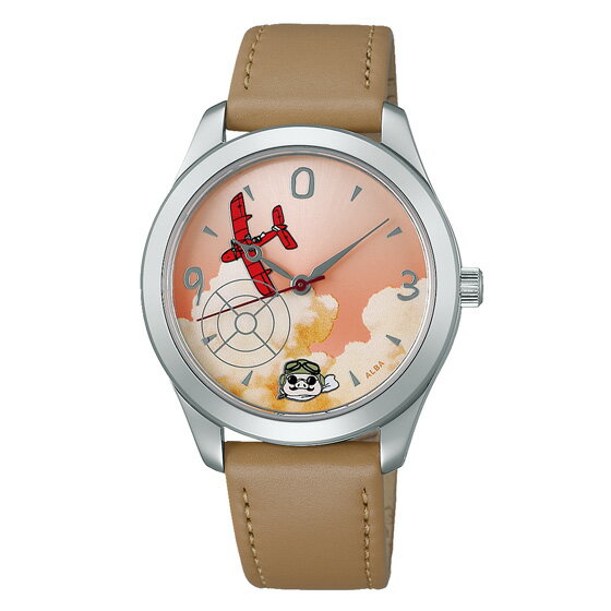 真愛日本 預購 宮崎駿 吉卜力 紅豬 30周年 飛行艇時代 時尚 牛皮革錶帶 手腕錶 亞得里亞海 米 手錶 禮物