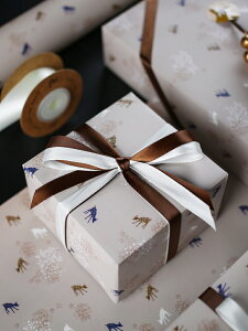 復古款diy生日禮物包裝紙禮品包書皮紙ins背景紙情人節戀人北歐系列創意包裝紙