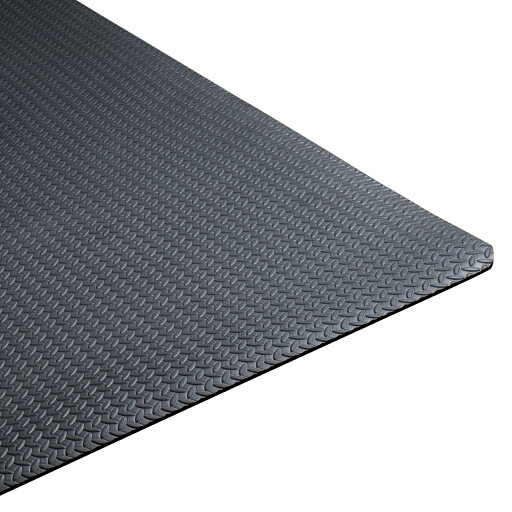 CAP Barbell Foam Diamond Plate Texture Gym Floor Mat - Black (6mm)