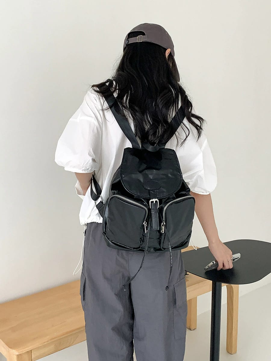 韓風ins簡約個性尼龍雙肩包