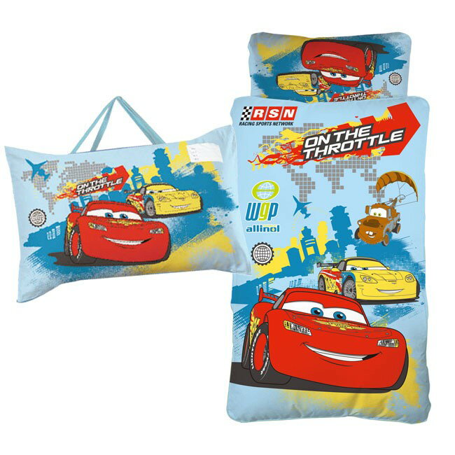 MIT卡通圖樣幼教兒童睡袋-閃電麥坤CARS