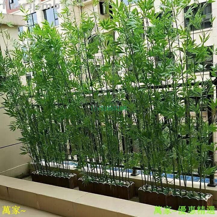 仿真竹子 室內裝飾 屏風 隔斷 人造塑料 假竹子 酒店 商場 室外 造景 植物墻 【10根起賣】20隻免運