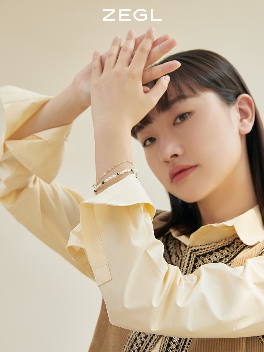 ZEGL淡水珍珠手鏈女生ins小眾設計高階感冷淡風2021年新款手飾品
