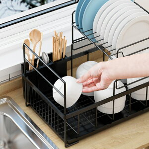 置物架 雙層瀝水架瀝水碗架廚房碗碟置物架碗盤能放碗碗筷放碗收納架