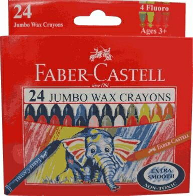Faber-Castell大象粗芯蠟筆24色 *120039