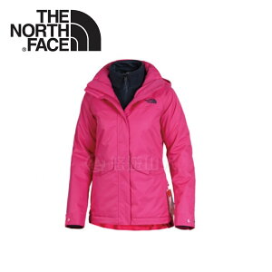 【The North Face 女款 兩件式化纖外套《粉》】364979M/戶外運動/防風透氣