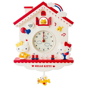 真愛日本 15102800030 紅屋掛鐘-KT搖擺飛機 三麗鷗Hello Kitty凱蒂貓 鐘錶 時鐘 居家裝飾