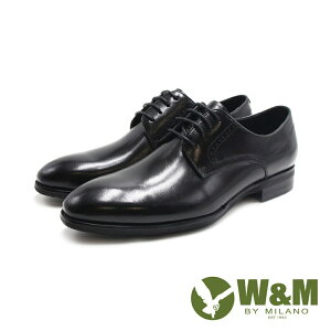 W&M (男) 經典壓線商務正裝鞋 男鞋－黑色(另有淺棕色)