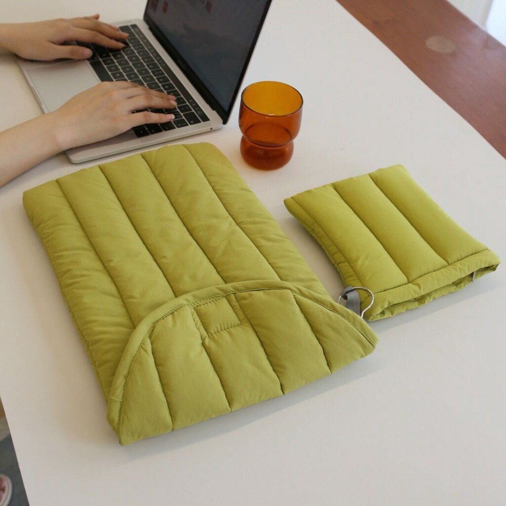 簡約太空棉雙面繡電腦包macbook輕便耐磨內膽包ipad保護套13.3寸【宜家良品百貨】
