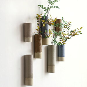日式粗陶禪意壁掛花瓶 小擺件裝飾品簡約家居創意插花