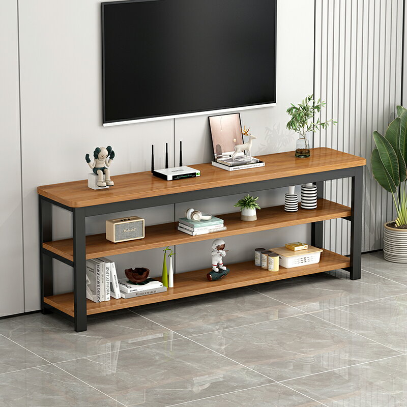 電視櫃 電視桌 茶几 新款圓角2米落地客廳臥室小戶型電視機櫃茶几組合簡易鋼木電視桌『TS3861』
