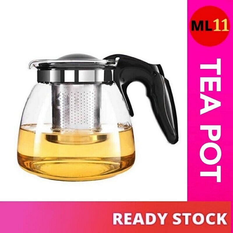 （咖啡用品與配件）耐熱玻璃茶壺玻璃茶壺咖啡機 (900ML / 1100ML) 玻璃茶葉燈, 燒水水, 水罐水, 日光