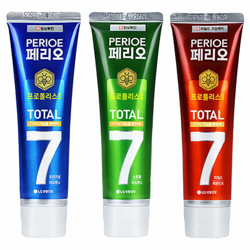 PERIOE倍麗兒7效蜂膠牙膏120g(青檸紅/沁涼綠/經典藍)【愛買】 1