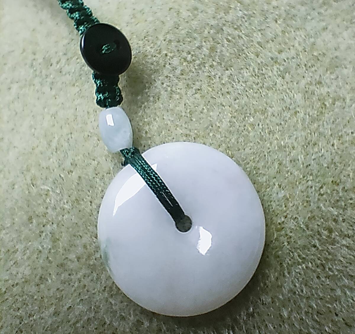 翡翠掛飾 -平安扣包掛-漂花-平安富貴.天然翡翠緬甸玉A貨