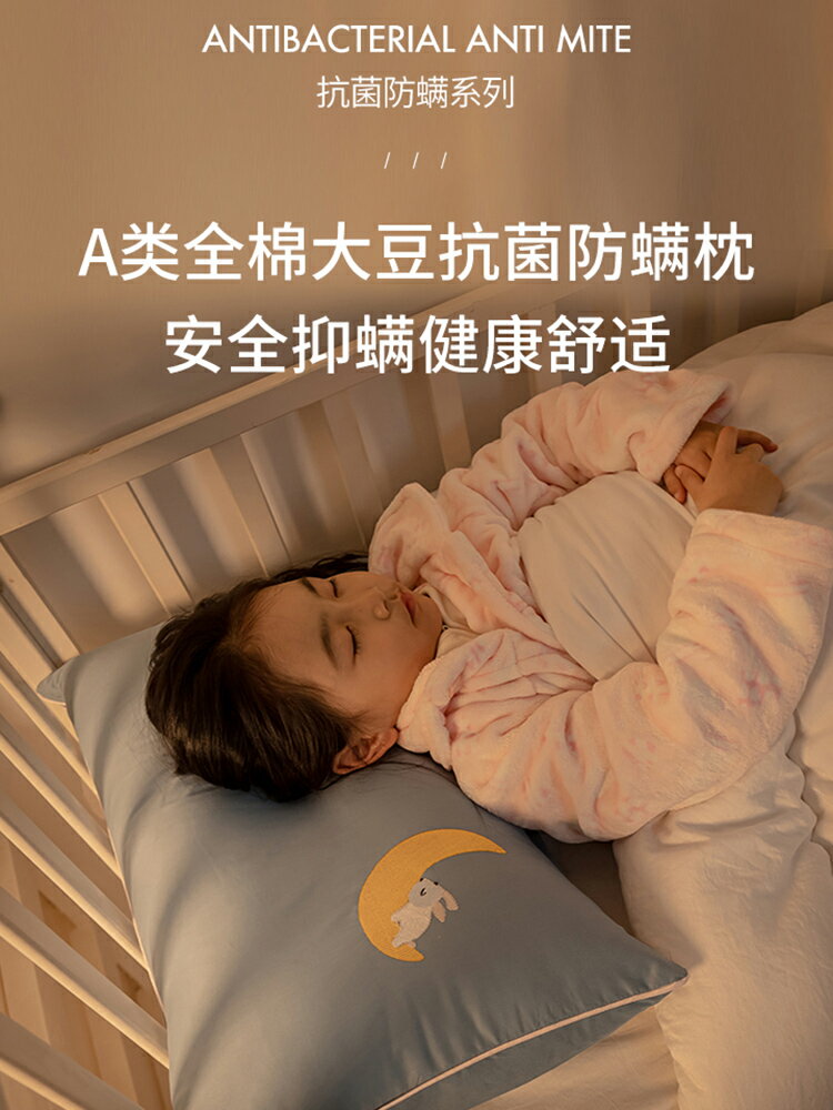 抗菌防螨兒童枕頭帶枕套四季通用幼兒園寶寶小學生專用3-6歲以上