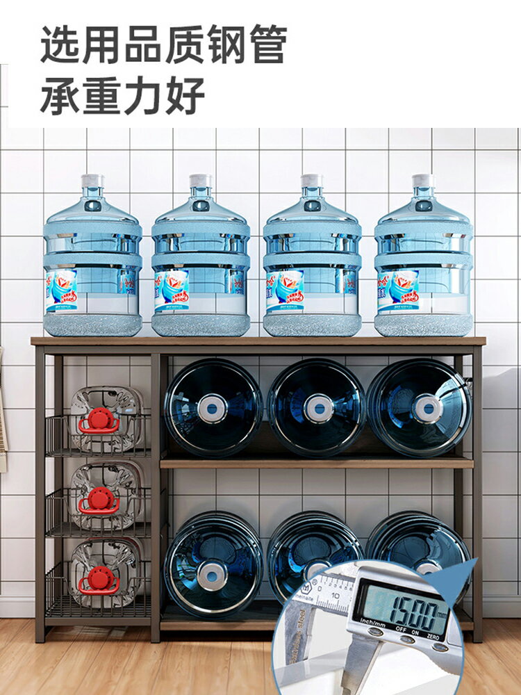 廚房收納置物架落地多層烤箱微波爐用品家用大全菜籃子櫃子儲物櫃
