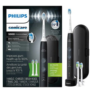Philips 【美國代購】飛利浦 電動牙刷 Sonicare ProtectiveClean 5300 HX6423/34-黑色