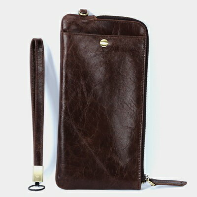 皮夾真皮長夾-歐美復古多功能大容量男錢包73qs27【獨家進口】【米蘭精品】 2