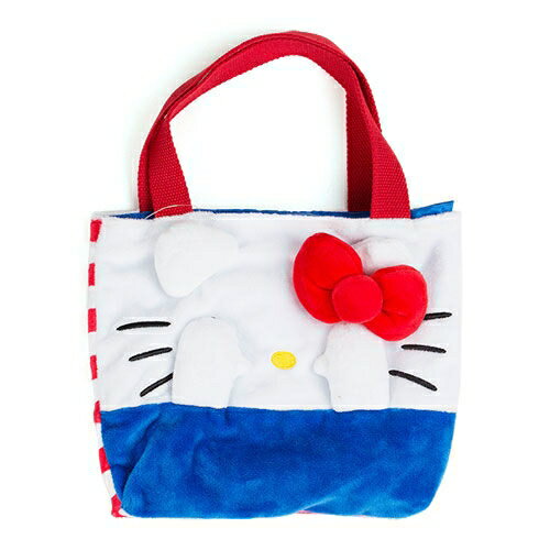 【震撼精品百貨】凱蒂貓 Hello Kitty 日本SANRIO三麗鷗 KITTY 手提收納袋-紅條#10450 震撼日式精品百貨