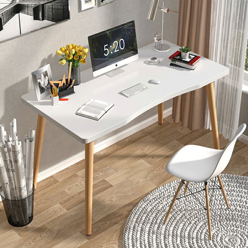 北歐書桌電腦桌家用學生臺式桌現代臥室簡約寫字桌簡易辦公小桌子