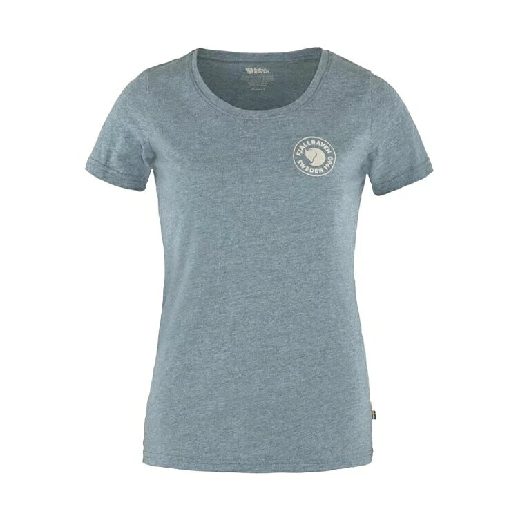 ├登山樂┤瑞典 Fjallraven 1960 Logo T-shirt 有機棉T恤 女 FR83513-534-999 靛藍/麻花