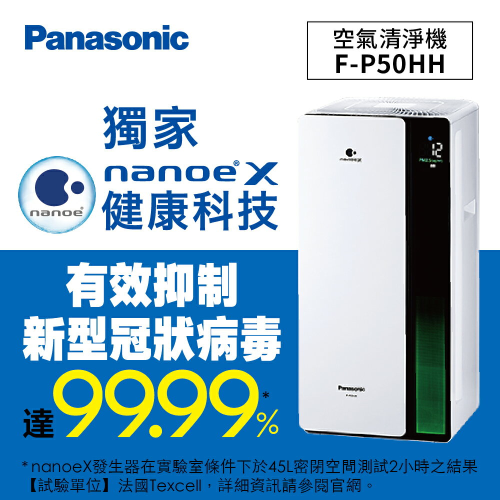 【熱銷中】Panasonic 空氣清淨機 F-P50HH
