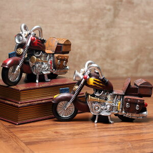 zakka復古懷舊摩托車模型擺件家居客廳電視柜酒柜店鋪裝飾品擺設
