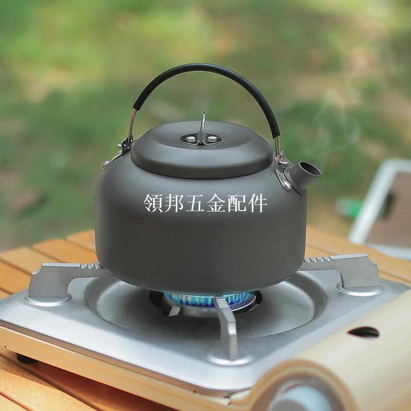 戶外野營燒水壺 1.4L家用泡茶壺 露營大號燒水壺便攜野營鋁壺0.8L[領邦五金配件]