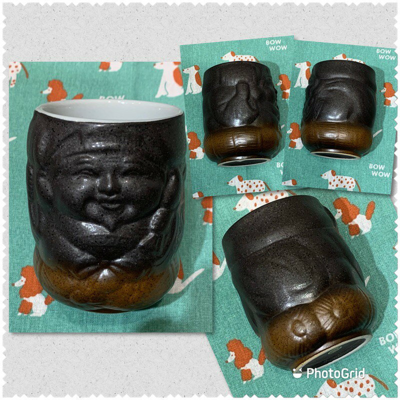 日本進口手握杯 壽司湯吞  💠七福神❇️惠比壽❇️💠日本海神🈯️財神到 ▫️尺寸 約 8 x 11 公分  約360cc