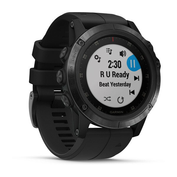 Garmin Fenix 5x Plus Gps Smart Watch, Sapphire, Black W Black Band Sold 