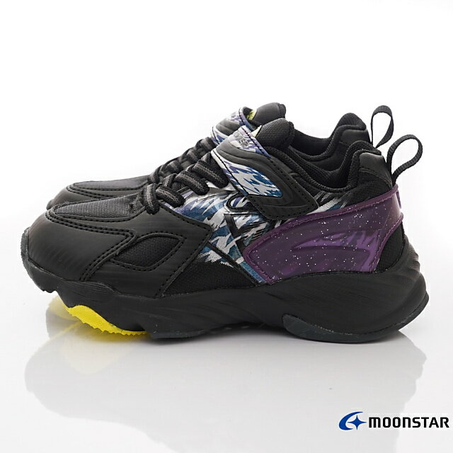 ★過年特賣★日本月星Moonstar機能童鞋炫技者-旋風系列寬楦耐磨運動鞋款SK00156黑(中大童段) 2