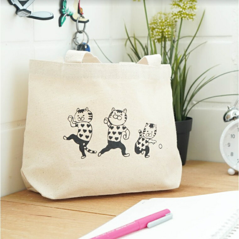 🔥現貨🔥日本貓咪午餐手提袋 便當袋 迷你手提袋 手提包 外出袋 小提包 班包包 購物袋 -富士通販