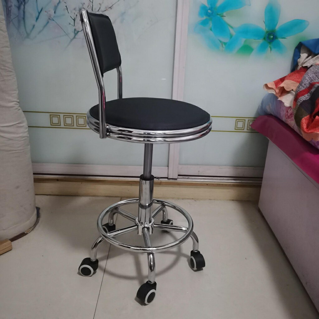 免運 家具 批髮美容凳酒吧凳理髮椅滑輪凳工作凳旋轉陞降凳小圓凳 可開發票 8