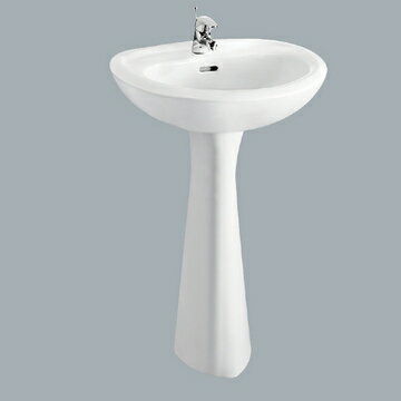 HCG香格里拉增安全洗臉盆白長柱/不含水龍頭/L358SR+F358