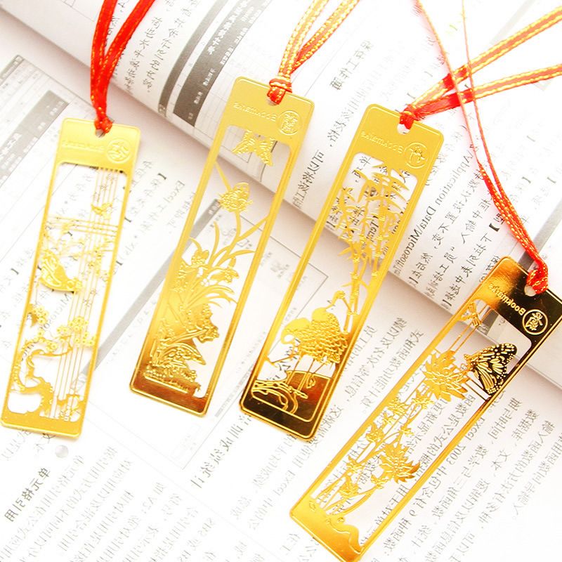 中國風創意鏤空金屬書簽梅蘭竹菊書簽復古精緻古典書簽送老師禮品