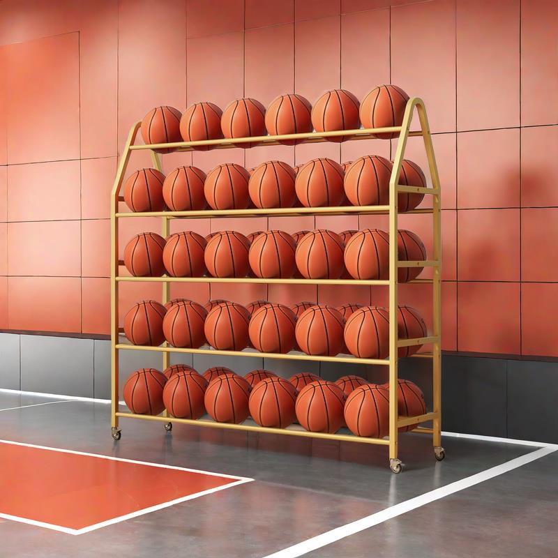 【最低價 公司貨】幼兒園籃球架收納架子兒童足球排球收納架移動球車培訓學校置球架 2