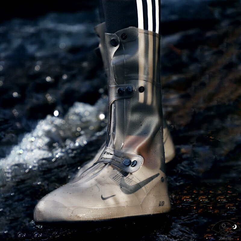 雨鞋防雨成人男女防水雨靴防滑加厚耐磨兒童雨鞋套中高筒透明水鞋 2